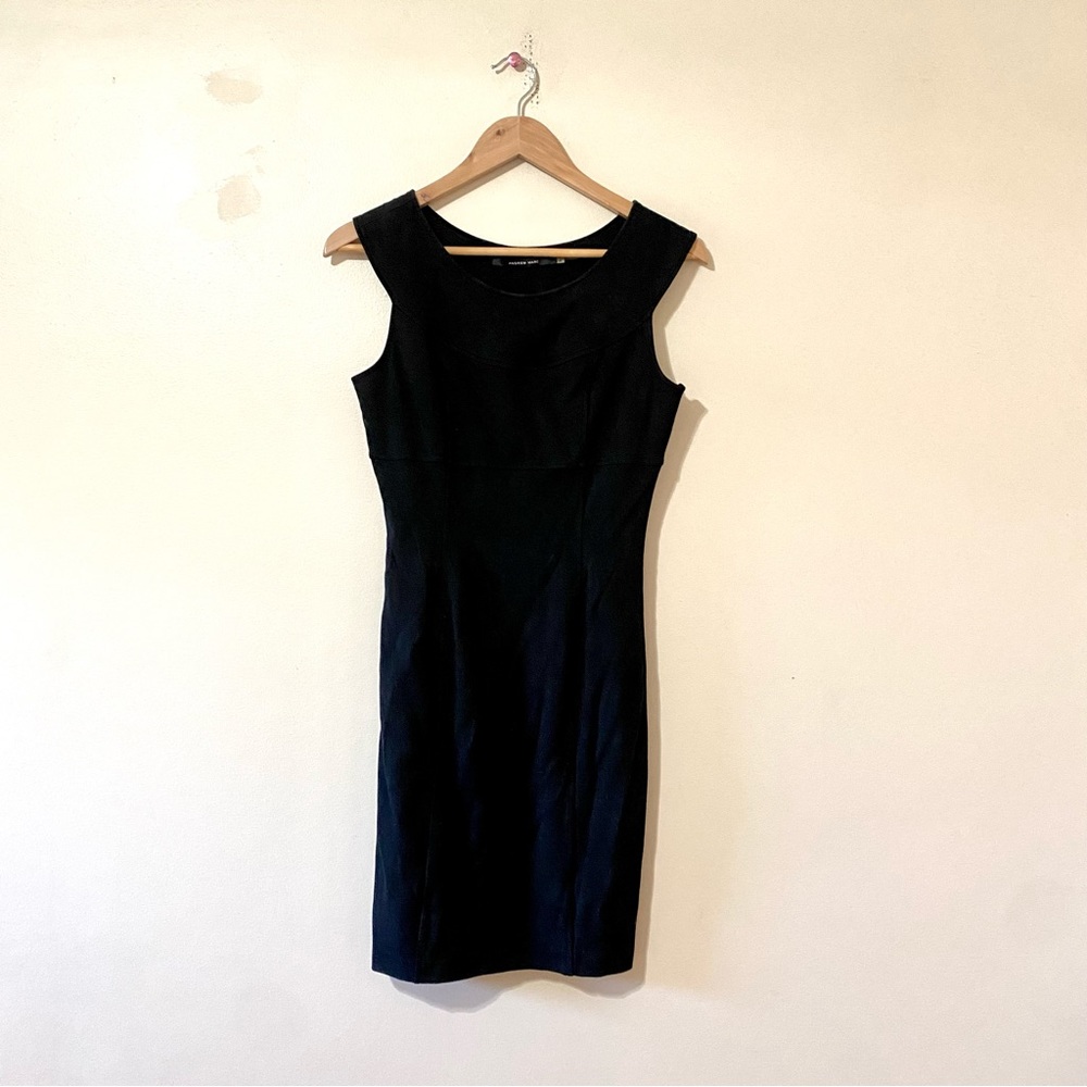 Andrew Marc Little Black Dress Sleeveless Round Neck Bodycon Sheath Pencil 4